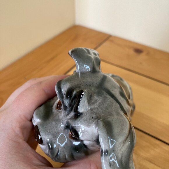 Puppy Dog Ceramic Vase Planter Vintage Made in Japan Big Eye Terrier S1042 Nanco - Picture 3 of 9